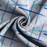 Glace Cotton checked double bed fitted sheets with 2 pillow covers (72X78 inches, 18X28 inches), India-made, durable microfiber fabric, ideal for summer, adult use