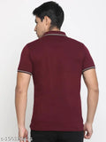 Masculino Latino men's maroon cotton polo t-shirt, short sleeves, printed design, XXL size. Bio-washed, premium quality, 100% cotton. Made in India
