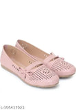 Stylish grey synthetic bellies for women - textured ballerinas by MAHI & LOOKS, slip-on footwear