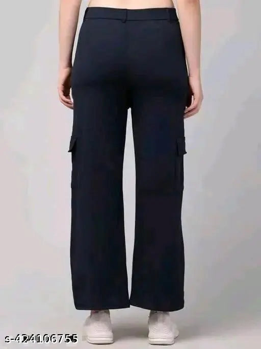 Black Lycra MJ Fashion pant, solid color for women's size 26/28/30/32. Made in India