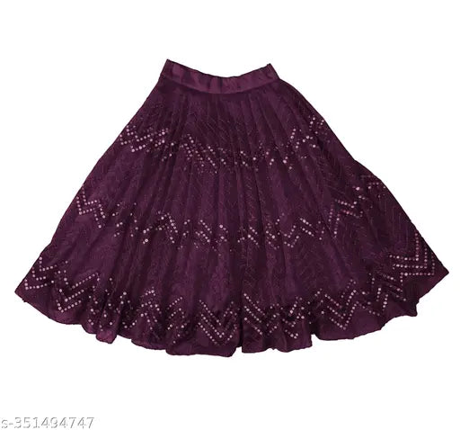 Orange organza kids girls lehanga choli with embellished net, traditional Indian fashion for young girls