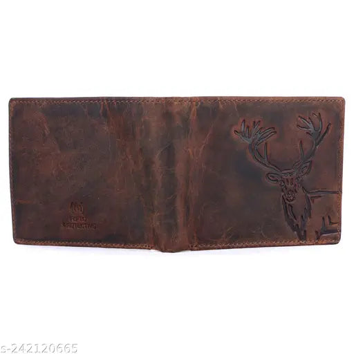 High-quality leather wallet combo with pen, RFID protected for men's gift hamper, Solid design, Indian craftsmanship