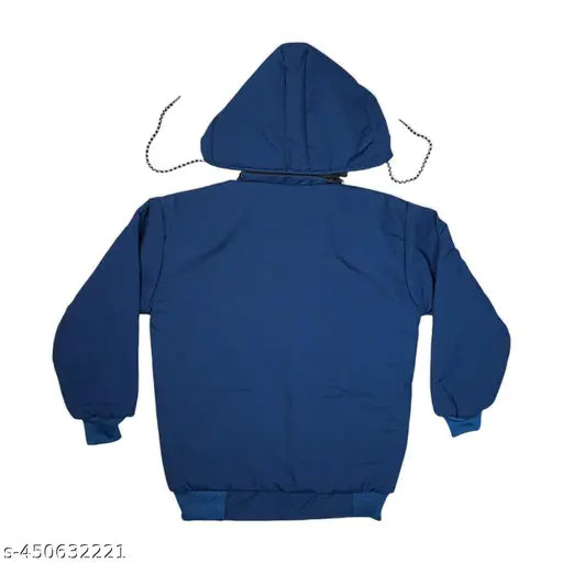 Cotton blend boys full sleeve printed hooded sweatshirt, colorblock design with long sleeves. Stylish and comfortable kids' jacket for playtime or school wear, perfect for layering. Made in India