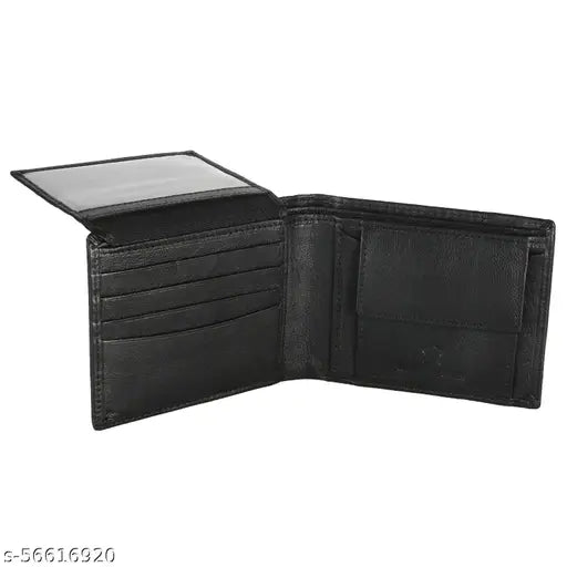 Genuine high-quality leather men's wallet, WildHorn RFID protected, free size, 14cm x 12cm, handcrafted buffalo leather with natural color variation