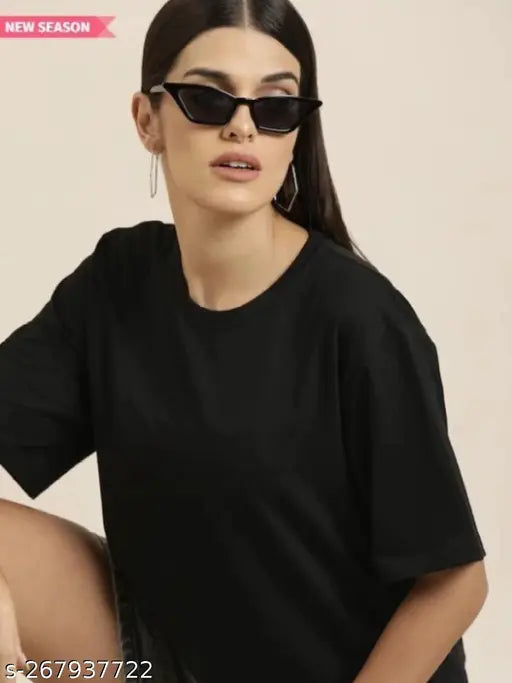 Yellow oversize cotton blend t-shirt, solid yellow three-quarter sleeve tee for men or women, size chart included