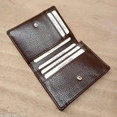 Solid PU Casule card wallet, five compartments for cards, free size (10cm x 8cm), made in India