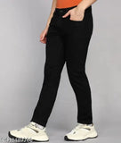 Black cotton blend men's jeans from India, plain design with a classic fit - size 28, 30, 32, 34 or 36