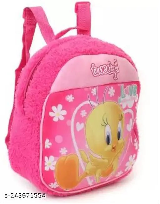Multicolor Pitara Tweety plush bag, 12 inch, synthetic net, soft fabric, kids' favorite companion