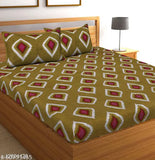 Jaipuri double cotton bedshets & pillow covers, intricate Indian print design on bed