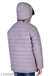 Lavender faux leather full sleeves jacket for kids, solid pattern, lightweight and comfortable, perfect winterwear for boys and girls aged 2-8 years