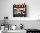 Brown engineered wood modern kitchen rack, perfect for organizing small kitchen essentials
