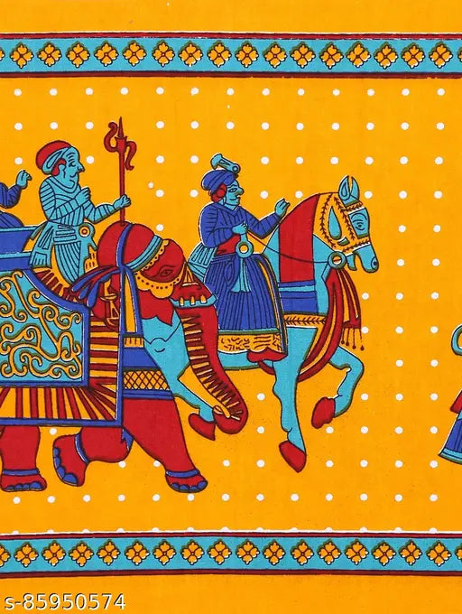 High-quality, soft Jaipuri cotton double size bedsheet combo for a comfortable bedroom