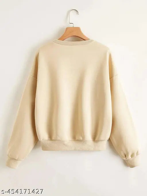 Printed cotton blend sweatshirt for girls, long sleeves with fun net pattern (8-9 years)