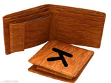 Printed PU Alphabetic Wallet, free size with 5 compartments, featuring alphabet design from India