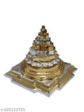 Ashtadhatu brass Shri Meru Yantra Sri Chakra, traditional Indian Vastu product (2cm height, N1)