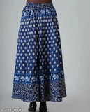 Printed cotton women's skirts, sizes ranging from 27-44in, Indian handloom fashion for women
