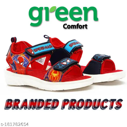 Limited Edition Spiderman No Way Home Kids Sandals - Red, Navy Blue, Green Patent Leather & EVA Comfort