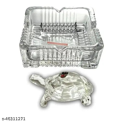 Ravishing Idols glass figurines (Tortoise/Turtle/Kachua), premium Feng Shui showpieces, India origin