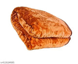 GKM floral double mink-effect polyester blanket for heavy winter, vibrant floral pattern on microfiber fabric
