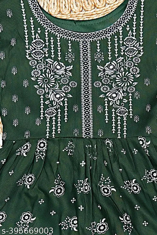 Cotton blend palazzo dress for kids, three-quarter sleeves, Nayra cut design - India