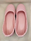 Pink K333 FABULOUSWOMEN bellies Ballerinas, Indian-made women's casual shoes for size 5 to 9