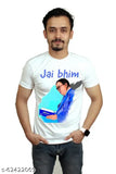Polyester Jai Bhim men's t-shirt with printed design, short sleeves. Made in India, premium quality micro t-shirt for comfort." (125 characters)