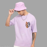 Stylish graphic printed cotton blend oversize t-shirt for men, LAYERUP LUMTS006 - Indo-Western fusion fashion in various sizes from XS to XXL, India origin
