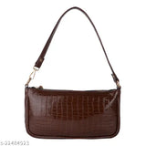 PU shoulder sling bag for women, solid color, free size, ideal for college or office