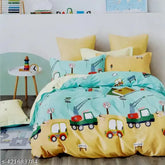 Soft cotton, Mickey Mouse-printed kid's flat sheet. Vibrant, superfine quality for sweet dreams & cheerful mornings