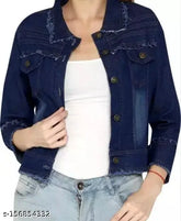 Dark blue strip denim jacket for teens, pack of 2 from MHR Fashion, India