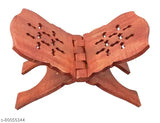 Wooden brown handcrafted Rehal holy book stand for Geeta, Quran, Bible, or Ramayana. Artisanally made sheesham multipack of 1." (108 characters)
