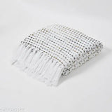 Brown striped acrylic/cotton throw, 130x180 cm (52x70"), perfect for sofa or bed, HomewayTex brand