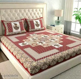 Rajasthani traditional cotton double/queen king size bedsheet with ethnic motifs, fast colors & 2 pillow covers - Indian home decor for summer seasons