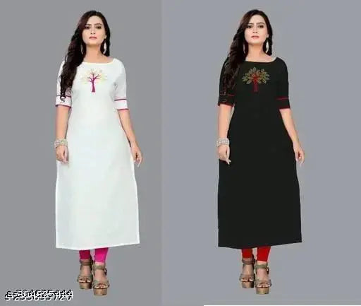 Three-quarter sleeve Demanding Cotton Hot Fix Design, solid combo of cotton, Indian craftsmanship