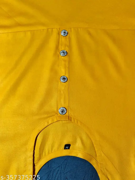 Mustard Rayon flared kurti for women, versatile daily wear option