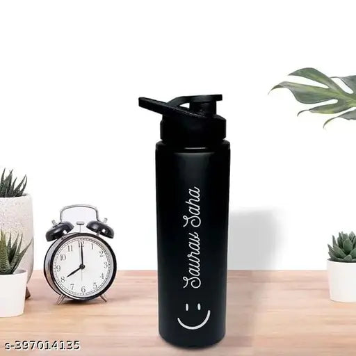 Customized engraved glass water bottle, food-grade stainless steel, personalized design for drinking sipper bottle