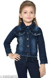 Denim Kids Ruf Jkt, long sleeves dyed/washed, variety of sizes from 3-4 to 10-11 years, Indian origin