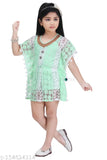 Linotex rayon embroidered net frock for 2-3 years old baby girl