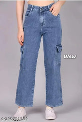 Stylish denim jeans, authentic Indian-made, 30 waist x 39 length, denim fabric