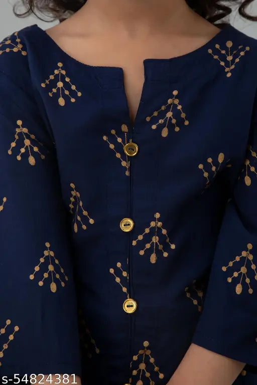 Printed rayon kids kurta sharara set, three-quarter sleeves, A-line style, suitable for 5-9 years, Indian traditional wear