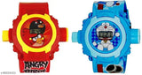 Angry Birds & Doraemon kids projector watch combo, digital display, free size, fun entertainment toy for children, made in China