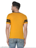 Classic designer men's cotton blend colorblocked t-shirt, short sleeves, regular fit & round neck