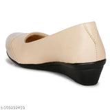 Synthetic leather women's and girls patent toe lightweight wedge heel bellies in various sizes (IND-3 to IND-9), perfect for fashionable comfort