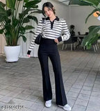 Cotton blend solid net trouser by ANARA Fashion, size 24/waist 24in, length 37in, hip 30in. Indian made trousers for women's wardrobe
