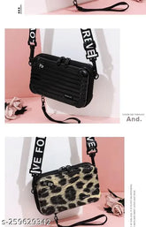 Animal print acrylic box sling bag combo, stylish and small size for college girls