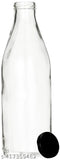Clear glass fridge water bottles, pack of 6 for milk, juice, and all types of liquid, BIS/ISI certified, leak-proof, suitable for fridge storage