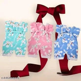 Cotton blend kids winter dungaree set for newborn boys and girls (3pcs), printed pattern