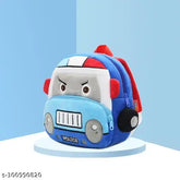 Soft plush fabric school bags for kids, free size, India-made kindergarten travel & picnic bag