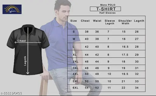 Matty fabric half-sleeve polo t-shirts for men, available in peach, black, and grey. Plus sizes from 2XL to 6XL. Comfortable, breathable, and suitable for all occasions. Made in India