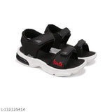 Multi-colored Bersache Kids Casual Sandals, lightweight & breathable canvas and PVC, adjustable buckle straps for comfortable daily wear and home washability. Breathable design ideal for kids' feet, durable & slip resistant outsole with air cushion for shock absorption